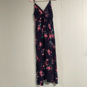 Beautiful floral dress with silver threading